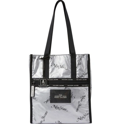 Shop Marc Jacobs Tote Bag In Silver