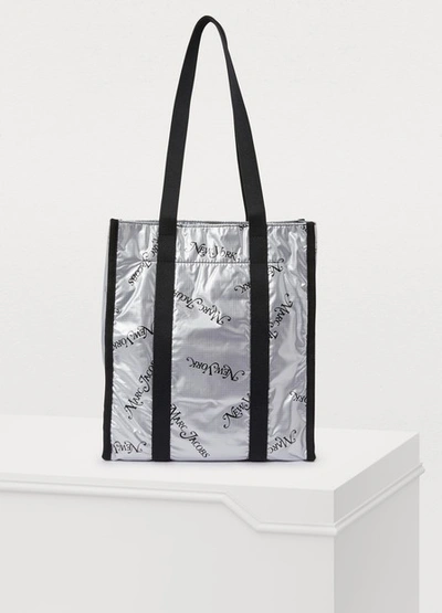 Shop Marc Jacobs Tote Bag In Silver