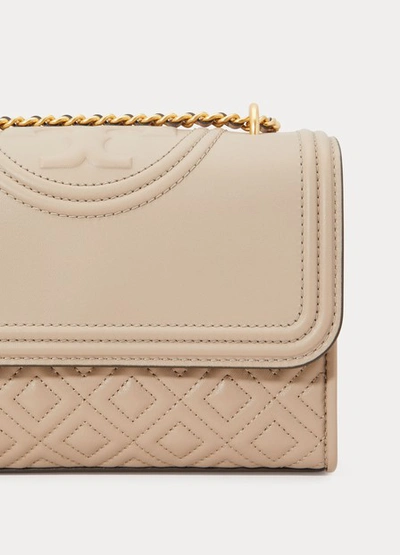 Shop Tory Burch Flemming Small Bag In Light Taupe