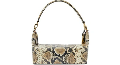 Shop Rejina Pyo Olivia Box Bag In Leather Snake Beige