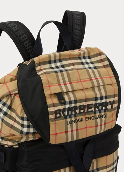 Shop Burberry Wilfin Nylon Backpack In Archive-beige
