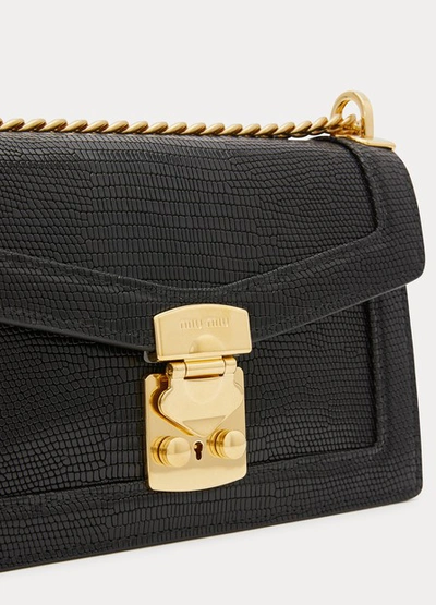 Shop Miu Miu Miu Confidential Shoulder Bag In Nero