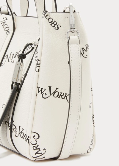 Shop Marc Jacobs "the Tag Tote 21" Handbag In Porcelain