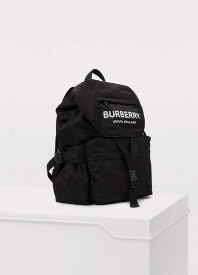 Shop Burberry Wilfin Nylon Backpack In Black