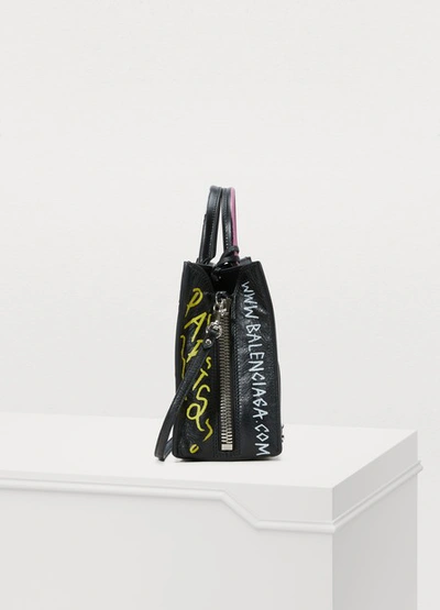 Shop Balenciaga Paper Graffiti Handbag In Multi