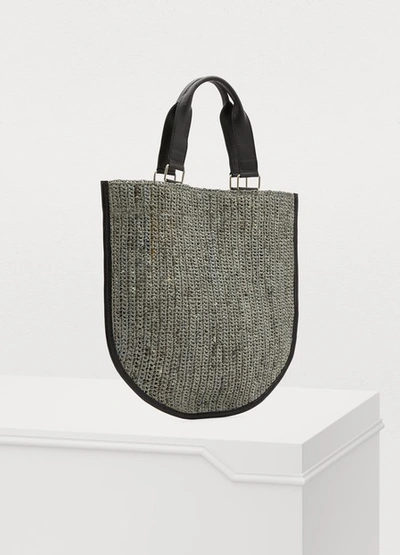 Shop A Point Néron Bag In Natural/blue/grey