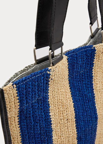 Shop A Point Néron Bag In Natural/blue/grey