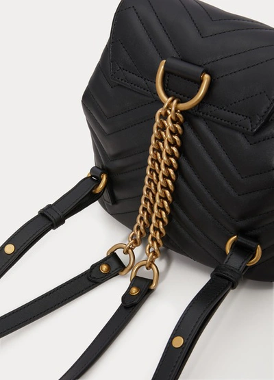 Shop Gucci Gg Marmont Small Backpack In Black