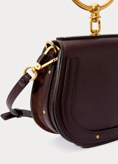 Shop Chloé Small Nile Bracelet Bag In Black-raisin