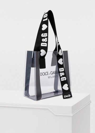 Shop Dolce & Gabbana D & G Pvc Tote Bag In White