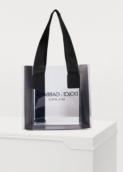 Shop Dolce & Gabbana D & G Pvc Tote Bag In White