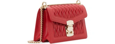 Shop Miu Miu Miu Confidential Matelassé Crossbody Bag In Red