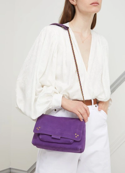 Shop Jérôme Dreyfuss Lulu Medium Crossbody Bag In Violet