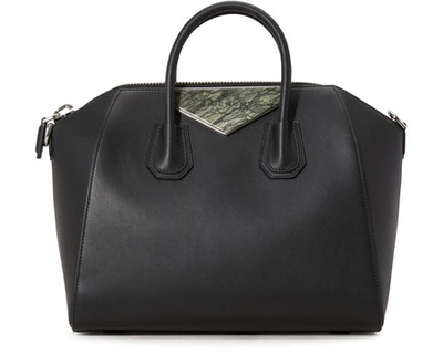 Shop Givenchy Antigona Handbag In Noir-vert