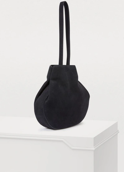 Shop Mansur Gavriel Folded Hobo Hand Held Bag In Blu