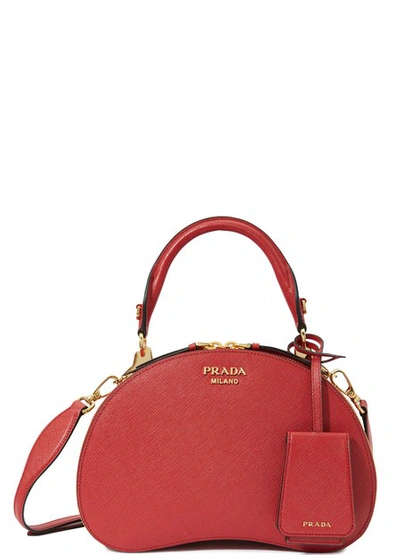 Shop Prada New Sidonie Cross Body Bag In Fire