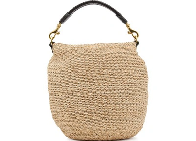 Clare V Pot De Miel Top Handle Straw Basket Bag - Ivory In White