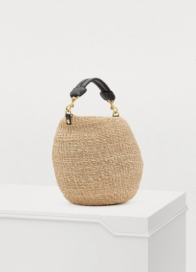 Shop Clare V Pot De Miel Handbag In Cream-woven