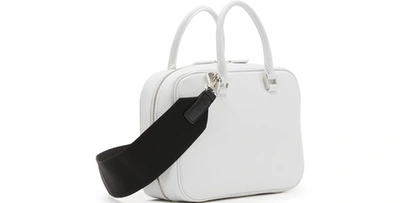 Shop Jil Sander Leather Handbag In 100-white