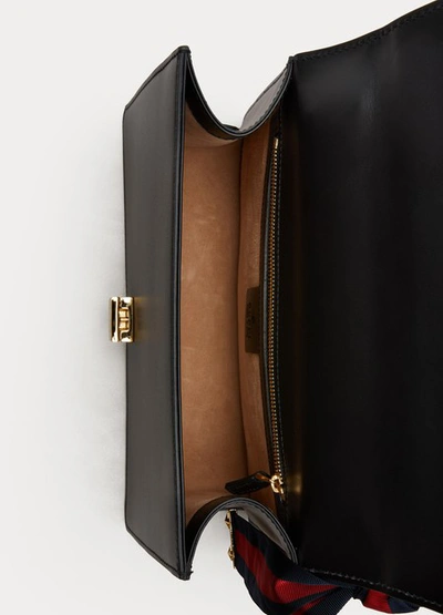 Shop Gucci Sylvie Leather Shoulder Bag In Nero/vrv/brb