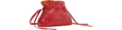 Shop Mansur Gavriel Mini Protea Shoulder Bag In Flamma/warmyellow