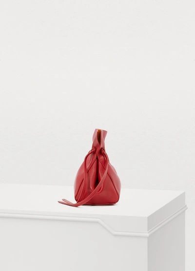 Shop Mansur Gavriel Mini Protea Shoulder Bag In Flamma/warmyellow