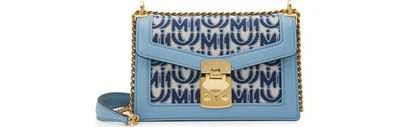 Shop Miu Miu Miu Confidential Shoulder Bag In Corda-blue