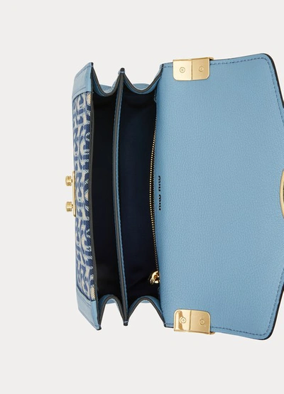 Shop Miu Miu Miu Confidential Shoulder Bag In Corda-blue