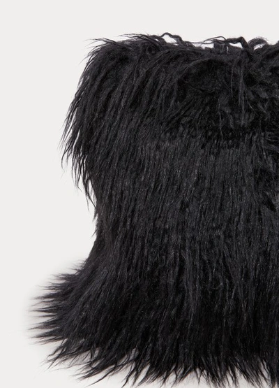 Shop Dries Van Noten Faux Fur Clutch In Black