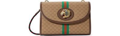 Shop Gucci Rajah Small Shoulder Bag In Beige Ebony