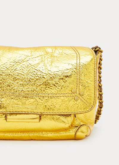 Shop Jérôme Dreyfuss Lulu Small Crossbody Bag In Gold