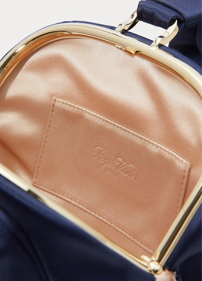 Shop Roger Vivier Pink Clutch Handbag In Blu Navy
