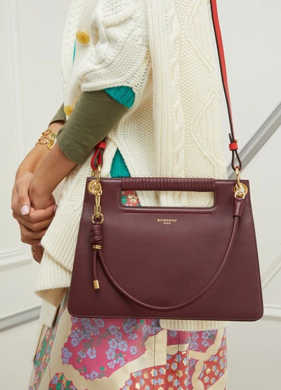 Shop Givenchy Whip Medium Shoulder Bag In Aubergine