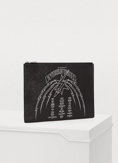 Shop Givenchy Wolrd Tour Zipped Pouch In Black