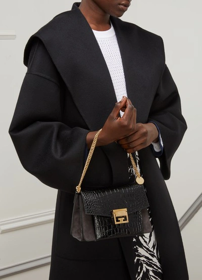 Shop Givenchy Gv3 Small Shoulder Bag In Noir