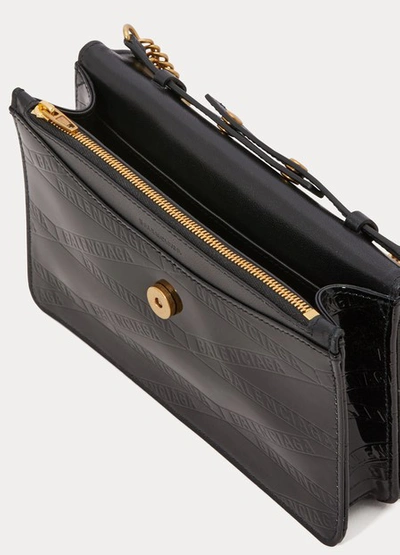 Shop Balenciaga Bb Wallet On Chain In Noir