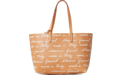 Shop Mansur Gavriel Vegetable-tanned Leather Tote In Cammello-rosa
