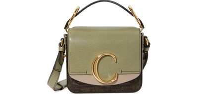 Shop Chloé C Shoulder Bag In Antique Green