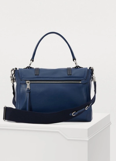 Shop Miu Miu Grace Lux Gm Shoulder Bag In Navy