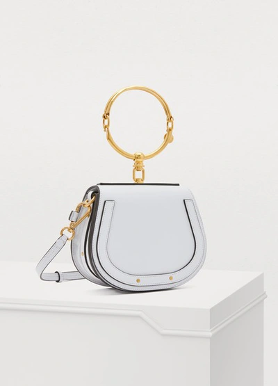 Shop Chloé Small Nile Bracelet Bag In Light Cloud