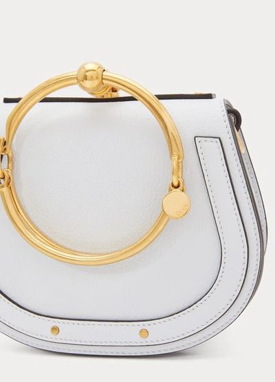 Shop Chloé Small Nile Bracelet Bag In Light Cloud