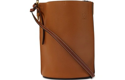 Shop Loewe Gate Bucket Bag In Light-caramel-pecan-color