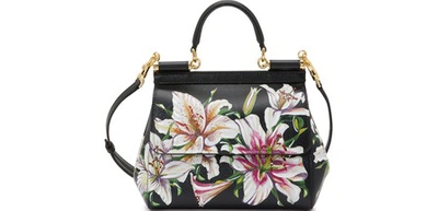 Shop Dolce & Gabbana Small Sicily Shoulder Bag In Gligli-fdo-nero