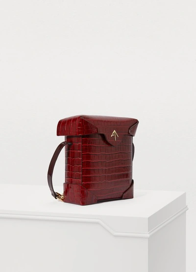 Shop Manu Atelier Mini Pristine Bag In Wine