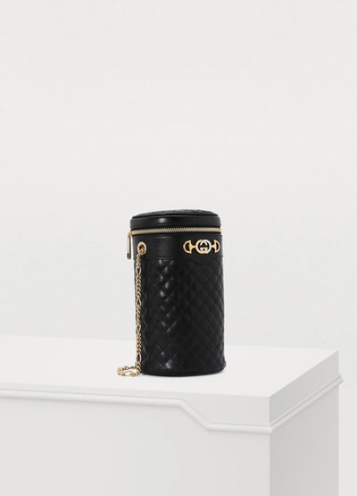 Shop Gucci Trapuntata Belt Bag In Black