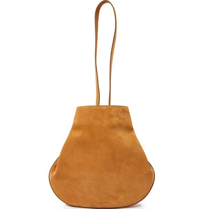 Shop Mansur Gavriel Folded Hobo Hand Held Bag In Camel