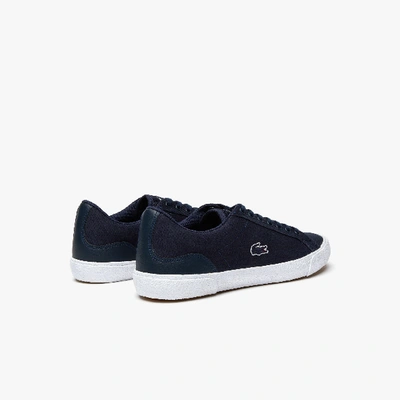 Shop Lacoste Men's Lerond Canvas Sneakers In Nvy/wht