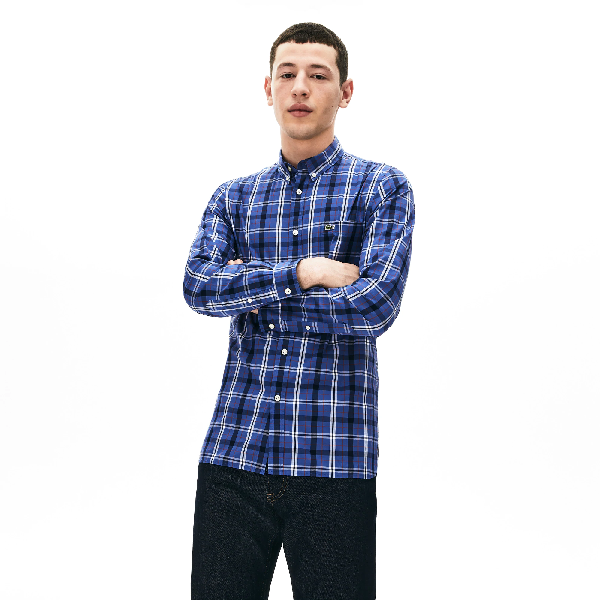 mens navy blue oxford shirt