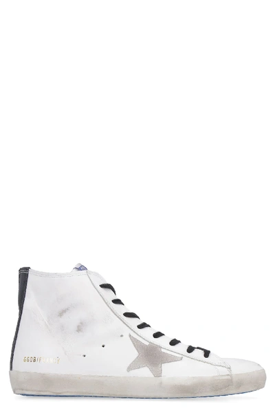 Shop Golden Goose Francy High-top Leather Sneakers In White