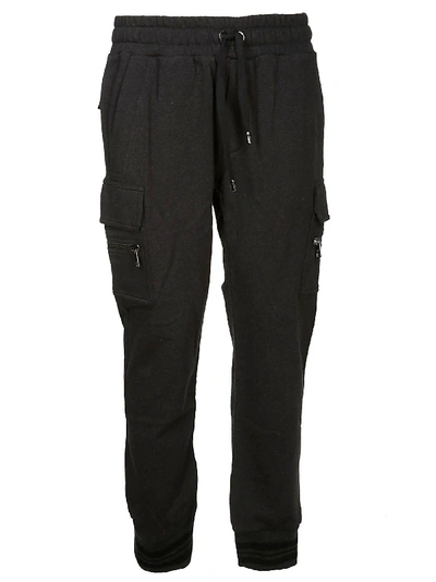 Shop Dolce & Gabbana Jersey Track Trousers In Black